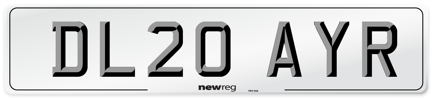 DL20 AYR Number Plate from New Reg
